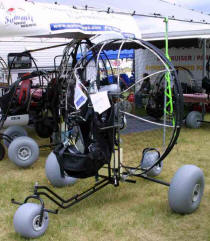Paraglider back pack trike units.