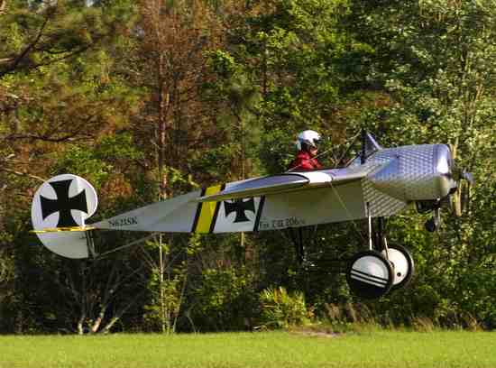 Airdrome Aeroplanes Eindecker WWI replica ultralight fighter.