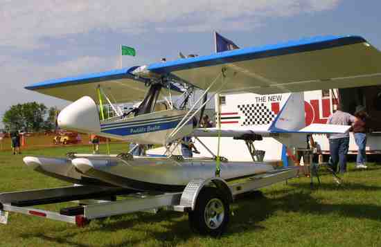 Kolb FireFly - legal part 103 ultralight aircraft on floats with a Rotax 447 engine.