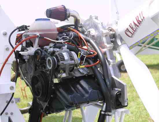 Turbo Diesel aircrafSmart Car turbo diesel installed in light sport aircraft Ramphos trike.