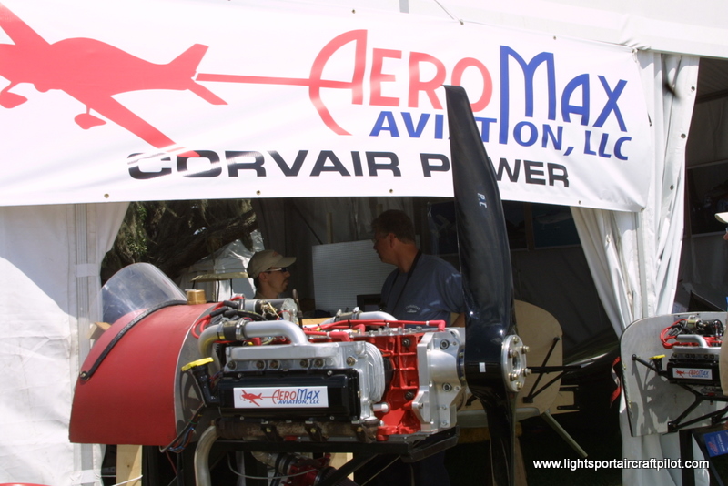 AeroMax Corvair engine for experimental aircraft, AeroMax Corvair engine for experimental lightsport aircraft, AeroMax Corvair engine for homebuilt aircraft, AeroMax Corvair engine for amateur built aircraft, Light Sport Aircraft Pilot News newsmagazine.