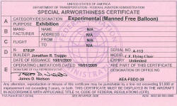 N878UP: Airworthiness Certificate