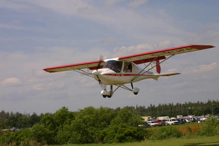 IKARUS C42 plane with aviation-grade RVS, during testing.